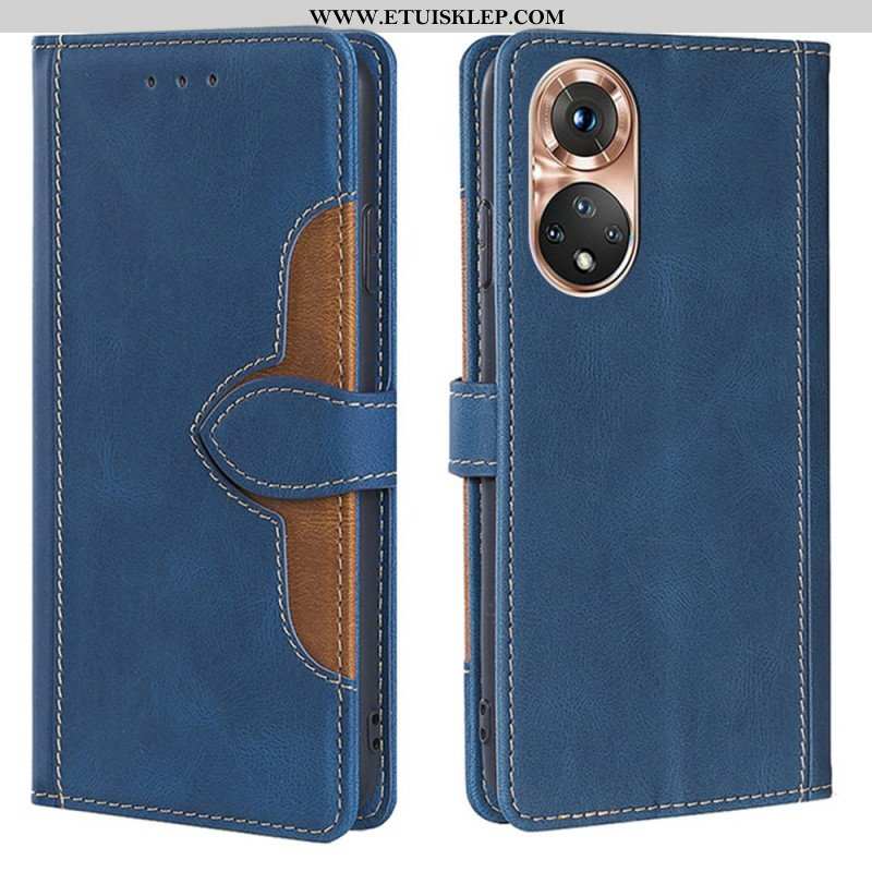 Etui Folio do Honor 50 Dwukolorowa Stylowa Sztuczna Skóra